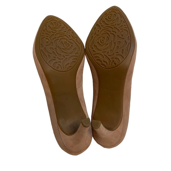 Taryn Rose Gabriela Suede Leather pump heels In tan taupe- Size 6 - Picture 8 of 10
